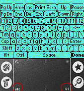 Pop-up keyboard on screen
